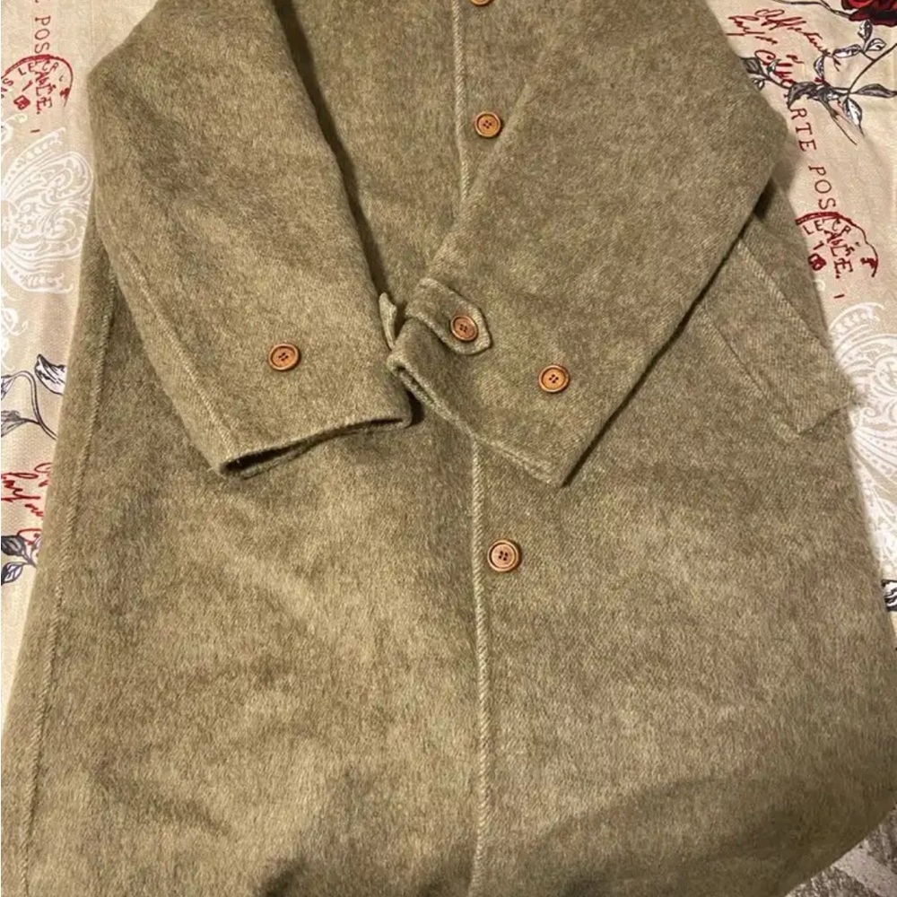 Elegant Women's Pea Coat in Tan